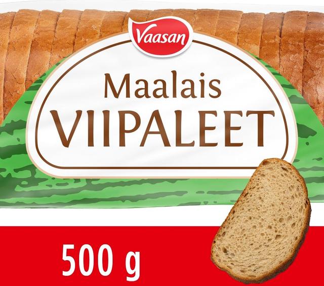 Vaasan Maalaisviipaleet 500 g viipaloitu vehnäsekaleipä