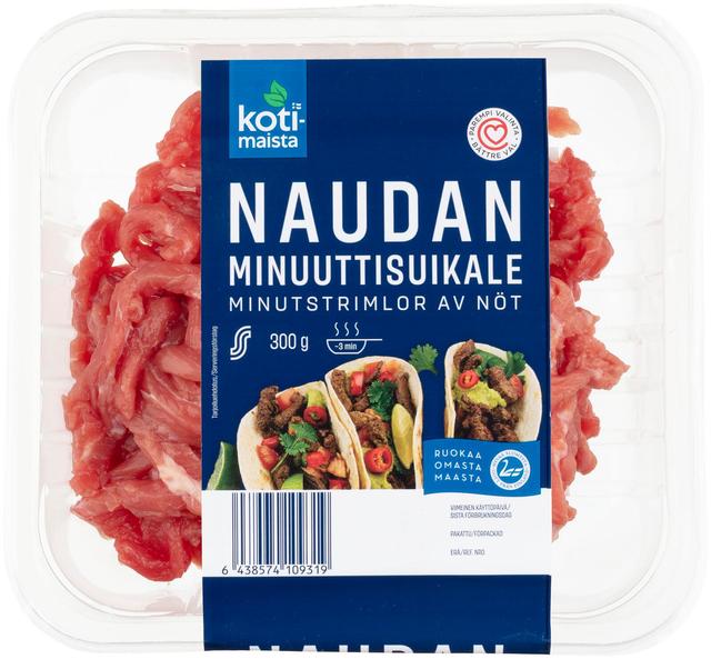 Kotimaista naudan minuuttisuikale 300g