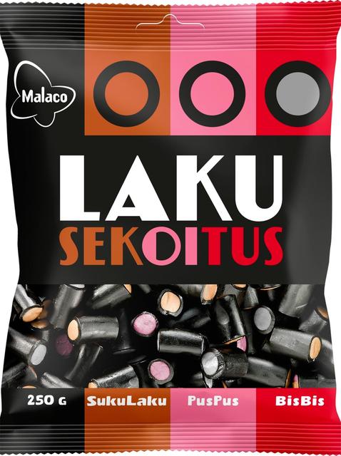 Malaco Lakusekoitus 250g lakritsisekoitus