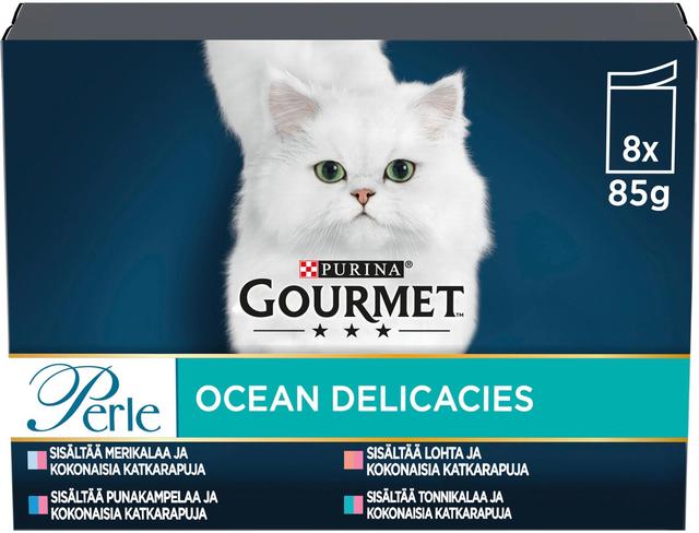 Gourmet 8x85g Perle Sea Delicacies lajitelma 4 varianttia kissanruoka