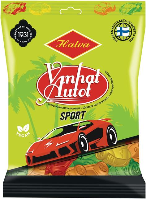 Halva Vanhat Autot Sport hedelmänmakuisia makeisia 160g