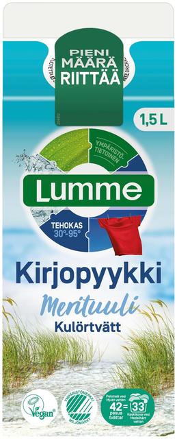 Lumme Kirjopyykki Merituuli tiivistetty pyykinpesuneste 1500ml