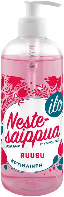 Ilo Nestesaippua 500ml Ruusu