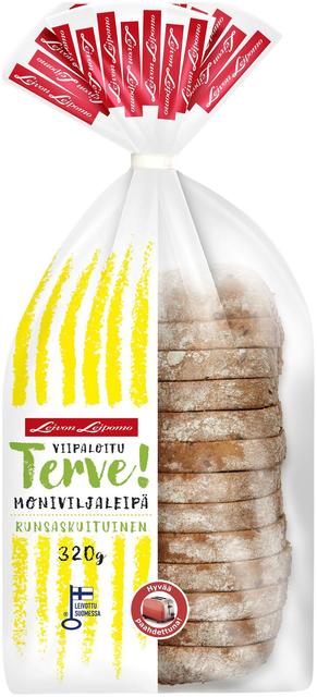 Leivon Leipomo Terve! moniviljaleipä viipaloitu 320g