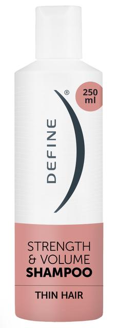 Define Strength & Volume shampoo tuuheuttava ja vahvistava shampoo hennoille hiuksille 250ml