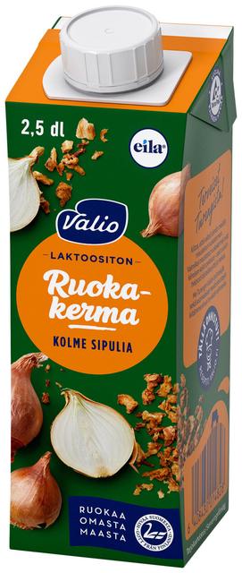 Valio Keittiön ruokakerma 2,5 dl kolme sipulia UHT laktoositon