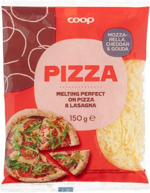 Coop juustoraaste pizzaan 150 g