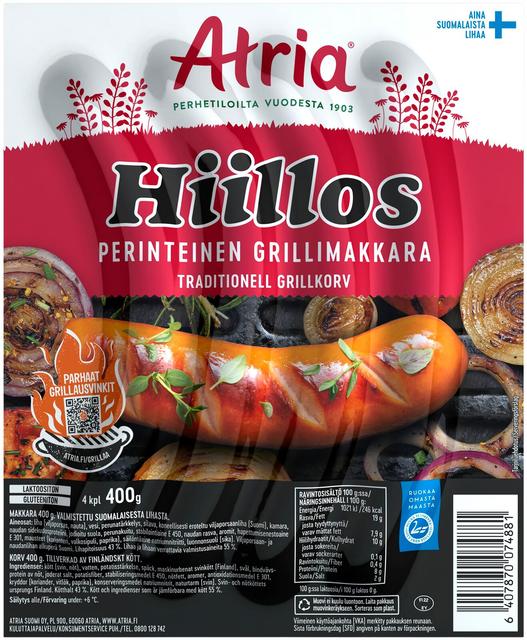 Atria Hiillos Grillimakkara 400g