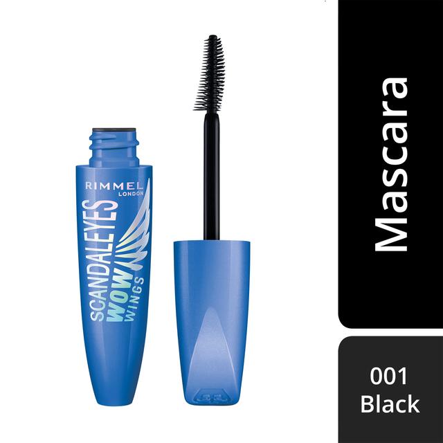 Rimmel Scandaleyes Wow Wings Mascara Waterproof 12 ml, 001 Black ripsiväri