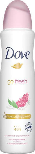 Dove Go Fresh Pomegranate Antiperspirantti Deodorantti Spray 48 h suoja Hellävarainen iholle 150 ml