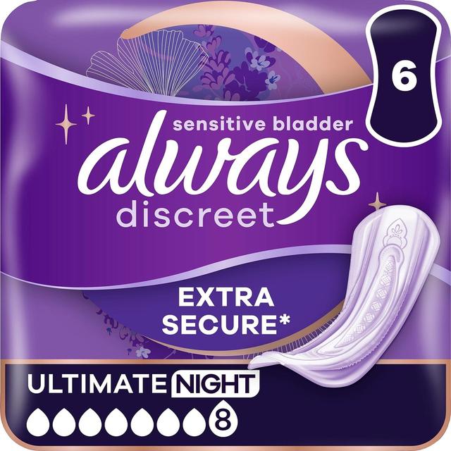 Always Discreet Ultimate Night 6kpl inkontinenssiside