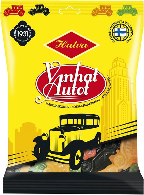 Halva Vanhat Autot makeissekoitus 160g