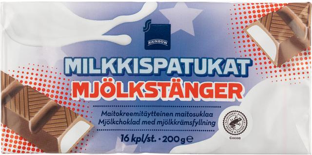 Rainbow 200g Milkkispatukat 16kpl