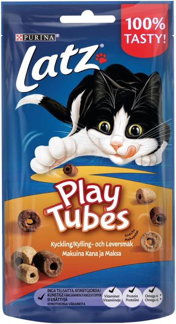 LATZ® 50g Play Tubes Makupalat, makuina Kana ja Maksa