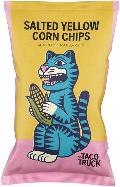 Salted Yellow Corn Chips - Tortillalastut, vamistettu 100% keltaisesta maissista.