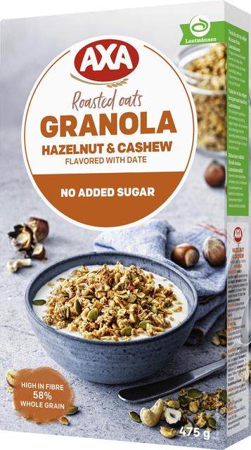 AXA Roasted Oats Granola Hazelnut & Cashew 475g