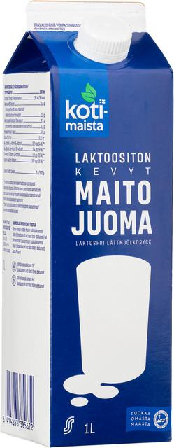 Kotimaista laktoositon kevytmaitojuoma 1 L