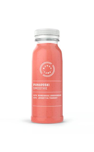 Mehustamo Punaposki mansikka-hedelmä-jogurttismoothie 250ml