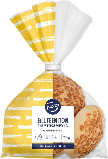 Fazer Gluteeniton Juustosämpylä 3kpl 215g