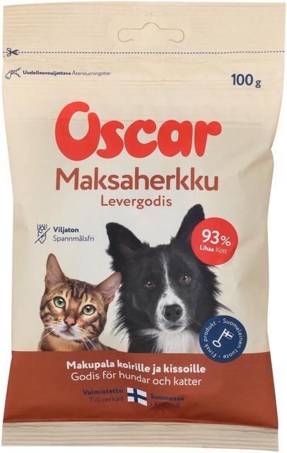 Oscar Maksaherkku koirille ja kissoille täydennysrehu 100g