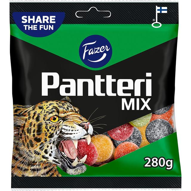 Fazer Pantteri Mix hedelmä- ja salmiakki karkkipussi 280g