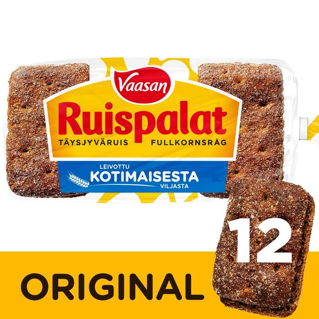 Vaasan Ruispalat  660g 12 kpl täysjyväruispalaleipä