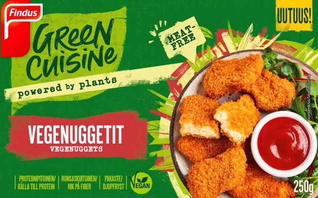 Findus Green Cuisine Vegenuggetit 250g, pakaste