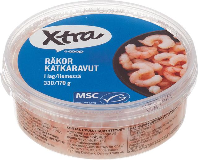 Xtra katkaravut 330g/170 g