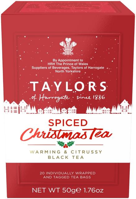 Taylors of Harrogate Spiced Christmas Tea pussitee 20ps