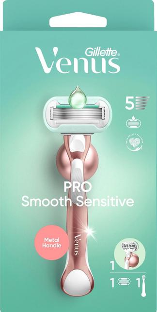 Gillette Venus Pro Smooth Sensitive Ihokarvanajohöylä + Seinäpidike