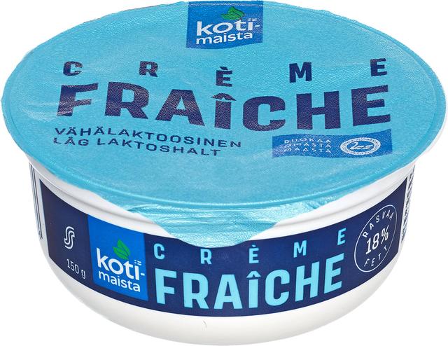 Kotimaista Creme fraiche 18 % 150g vähälaktoosinen