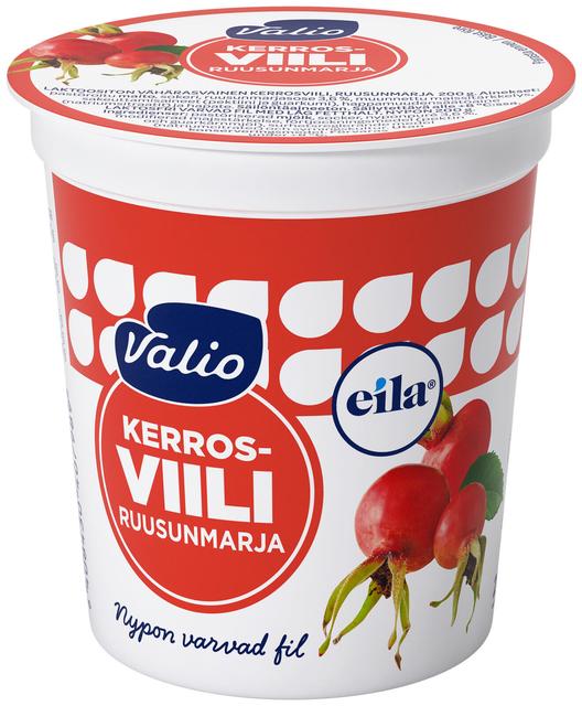 Valio kerrosviili 1 % 200 g ruusunmarja laktoositon