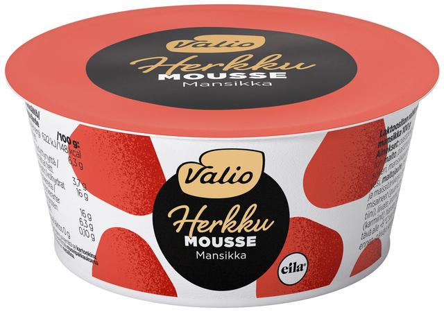 Valio Herkku mousse 100 g mansikka laktoositon