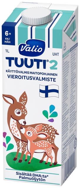 Valio Tuuti® 2 maitopohjainen vieroitusvalmiste 1 l UHT