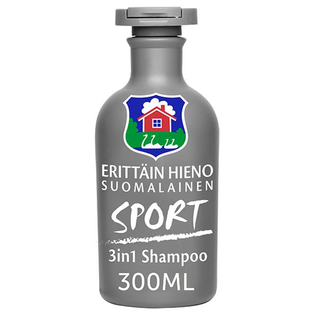 Erittäin Hieno Suomalainen Sport 3in1 shampoo, hoitoaine, suihkusaippua 300ml