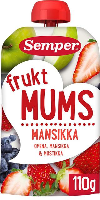 Semper Fruktmums Mansikka 6kk hedelmäsose 110g