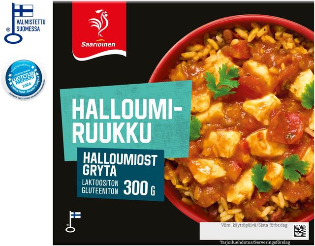 Saarioinen Halloumiruukku, halloumijuustoa ja riisiä kastikkeessa 300g