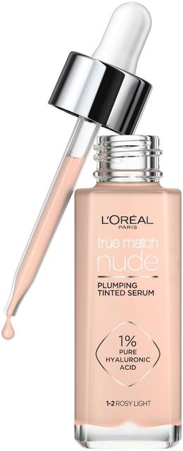 L'Oréal Paris True Match Nude Plumping Tinted Serum 1-2 Rosy Light  meikkivoide 30ml