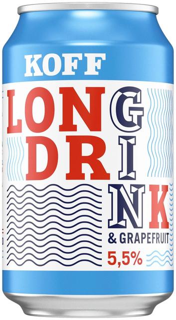 KOFF Long Drink Greippi 5,5 % tölkki 0,33 L