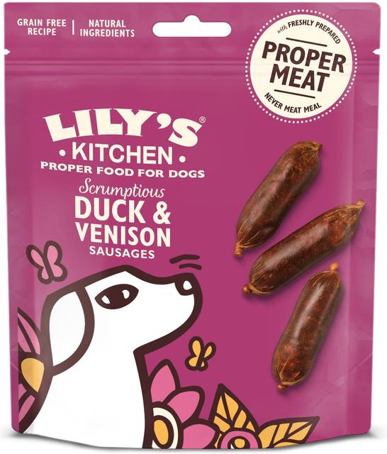 Lily's Kitchen 70g Scrumptious Duck and Venison Sausages koiranherkku