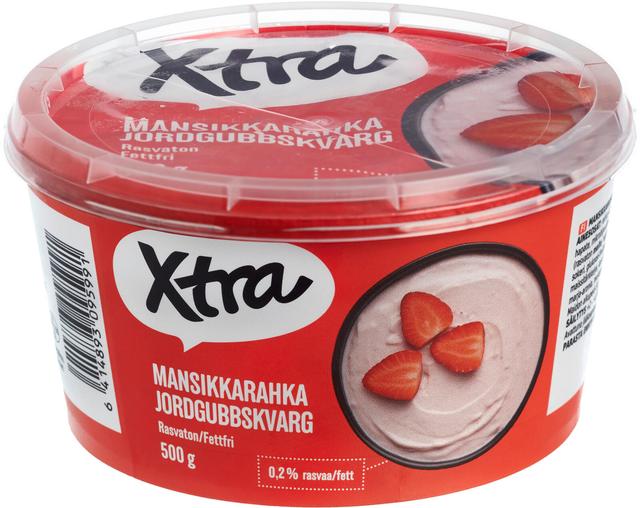 Xtra mansikkarahka rasvaton 0,2 % 500 g