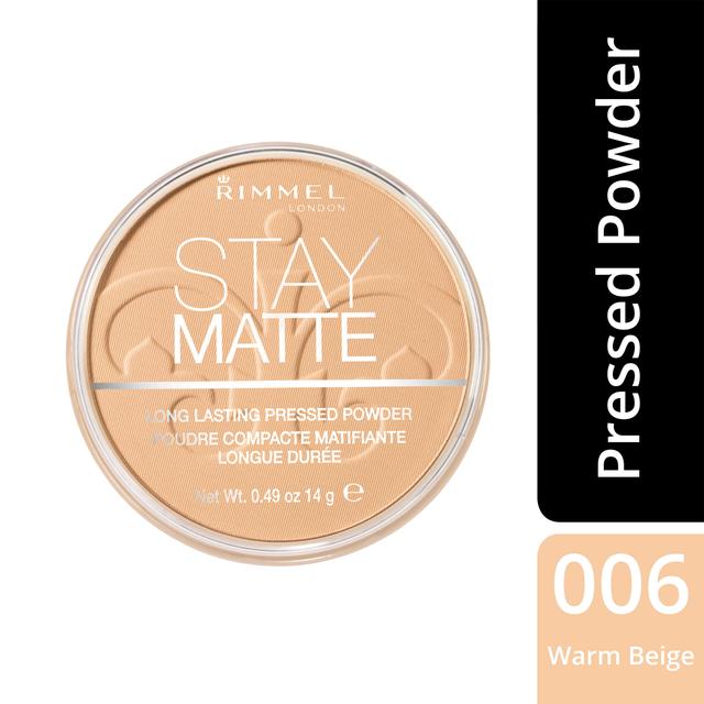 Rimmel 14g Stay Matte Pressed Powder 006 Warm Beige kivipuuteri