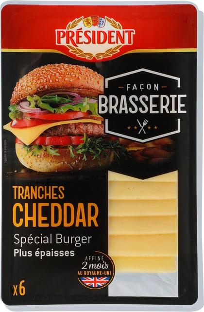 Président Façon Brasserie Cheddar siivut 200g