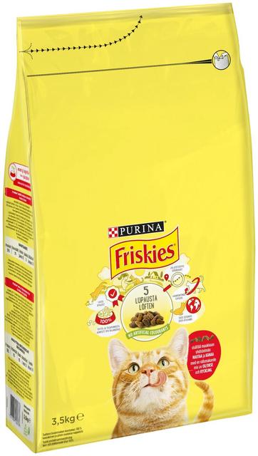 Friskies 3,5kg Adult Nautaa ja Kanaa kissanruoka