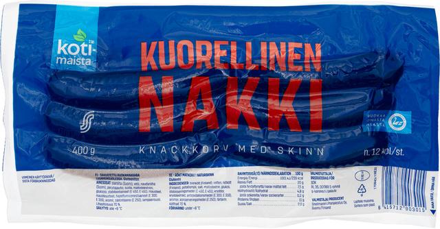 Kotimaista Kuorellinen nakki 400g