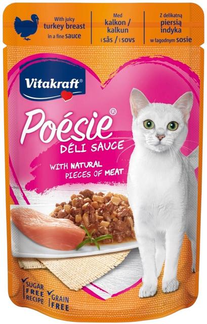 Vitakraft Poésie® Délice Kissan märkäruoka, kalkkunaa kastikkeessa 85g