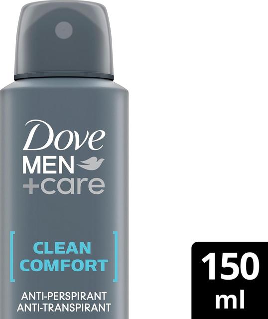 Dove Men+Care 48h Clean Comfort Antiperspirantti Deodorantti Spray mukana kosteusvoide 150 ml