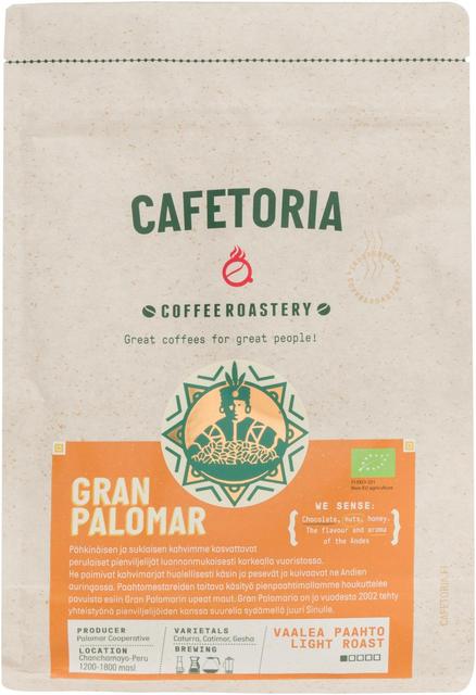 Cafetoria roastery Gran Palomar vaalea kahvi 250g luomu