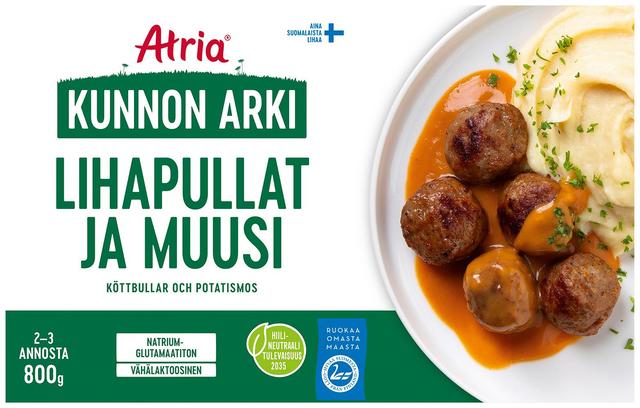 Atria Kunnon Arki Lihapullat ja Muusi 800g