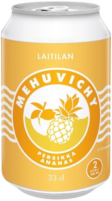 Laitilan Mehuvichy Persikka-Ananas 0,33L kivennäisvesi